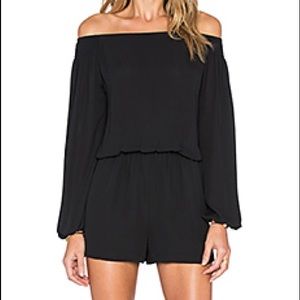 black off the shoulder romper